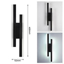 Riserva - Modern 16W LED Wall Light, 1800 LM, Cool White 6500K, Black Finish