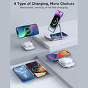 Hinyx - 2-in-1 Foldable Wireless Charger, 10W Qi-Certified, USB-C, Minimalist Design