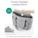 Bagsmart - Lightweight Quilted Tote Bag with Multiple Compartments for Travel