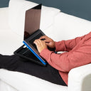 Mind Reader - Adjustable Portable Laptop Desk with Built-in Cushions, 8 Positions