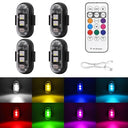Shop Hoidokly Wireless LED Strobe Lights with remote control, 8 colors, and rechargeable design. Ideal for cars, motorcycles, drones, and emergency use.