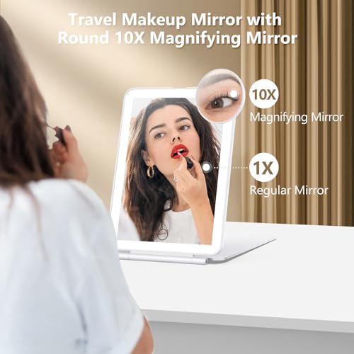 BeautyGlow - Rechargeable Makeup Mirror With 80 LEDs, 3 Color Light, Portable
