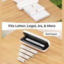 MUNBYN - Portable Wireless Thermal Printer, Bluetooth, Supports A4 & 8.5x11, Inkless