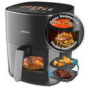 Experience healthy cooking with Cecotec's 6.5L Oil-Free Air Fryer featuring double resistance, 12 menus, and adjustable temperature. Perfect for grilling and frying!