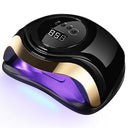 Experience professional nail drying with Aokyom's 168W UV Nail Lamp featuring 36 LEDs, 4 timers, and a removable base. Perfect for gel and varnish!