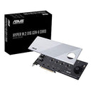 Upgrade your system with the Asus Hyper M.2 X16 PCIe 4.0 Expansion Card, supporting 4 NVMe M.2 drives for lightning-fast data transfer up to 256Gbps. Ideal for AMD and Intel setups.