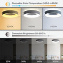 Matane - Dimmable LED Ceiling Light 24W with Remote, 3000K-6500K Color Range