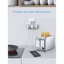 Tessan - 6-in-1 USB Power Strip with 3 Sockets & 3 USB Ports, 3600W