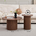 HJhomeheart Stackable Drum Style Coffee Tables Set