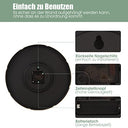 Leepat - Silent 30 cm Quartz Wall Clock with Arabic Numerals, Rose Gold Finish