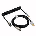 Epomaker - Coiled USB Type C Cable for Mechanical Keyboards, Detachable Design, Compatible with RT100/TH68 PRO/TH80 PRO