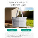 Bagsmart - Lightweight Quilted Tote Bag with Multiple Compartments for Travel