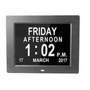 Sinoideas 8'' Clock - Dual User Interface with ABS Design in Black