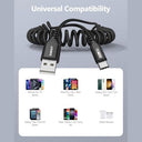 Sunguy Coiled Usb C Cable for Iphone 15, Galaxy S24, Fast Charging