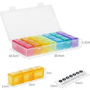 Billybath - 7-Day Pill Organizer with 3 Large Compartments for Easy Medication Management