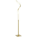 HOMCOM LED Floor Lamp with a unique spiral design, adjustable brightness, and foot switch for easy operation