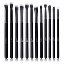 Elevate your makeup game with the MSQ 12pcs Eye Makeup Brush Set. Featuring soft synthetic hairs and real wood handles, perfect for eyeshadow, eyeliner, and blending.