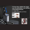 Mi - 120W Turbo Car Charger, 4 Ports Fast Charging, Retractable Cables 80CM
