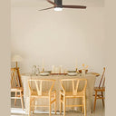 Create - Windcalm Ceiling Fan with Light, Dark Wood, Remote Control, 6 Speeds, 3 Light Settings, 40W, Ø132 cm