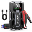Power your vehicle with the Acezuk 12V 8-in-1 Car Jump Starter. Featuring 3000A, quick charge, and an LED screen, it's perfect for gas and diesel engines. Keywords: car jump starter, 12V, quick charge, LED screen