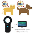 Smoostart - Pet Microchip Scanner, ISO11784/85/FDX-B/EMID, Data Storage for Dogs/Cats/Pigs
