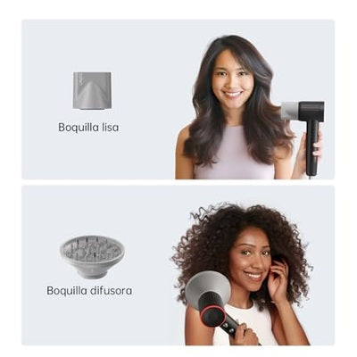 Laifen - Retro Series Hair Dryer with 200 Million Negative Ions, 110,000 RPM Brushless Motor, Magnetic Nozzle (Black)