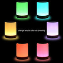 Yabtf - Touch Dimmable LED Bedside Lamp with 16 Colors & Portable Design