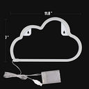 Dyc - Cloud Shaped Warm White Neon Sign, USB/Battery Operated Night Light