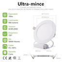 Greenclick - Dimmable LED Recessed Spotlight 5 x 12W, 960 LM, Ultra Flat 13mm