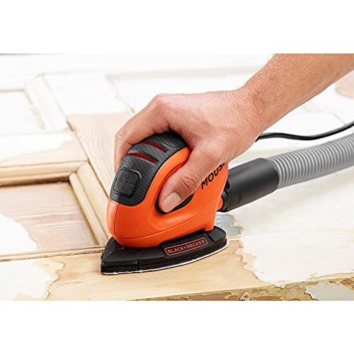BLACK + DECKER - 55W Mouse Sander With 15 Accessories In Softbag