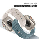 Xmuxi - Soft Silicone Sport Strap for Apple Watch Ultra & Series 10-4, Rugged Design, Stainless Steel Adapter, Comfortable Fit for Men & Women