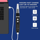 Lymi - Ultrasonic Tooth Cleaner with LED, 3 Modes, 2 Replaceable Heads