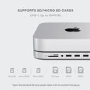 Satechi - Mac Mini Hub & Stand with NVME/SATA SSD Enclosure, USB-C 10Gbps, 3 USB-A Ports, Audio Jack