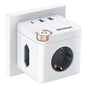 Cube - Cordless 3 Way Power Strip with USB C, 6 in 1 Adapter for Home & Travel