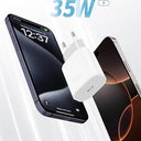 Sunrson 35W USB C Charger for iPhone, compact design, fast charging capability