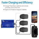 Hensych - 5 in 1 Multi Charger for Mavic Pro, 13.05V, 4.5A, 3 Battery Ports