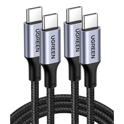 UGREEN - 2-Pack 100W USB C to USB C Charging Cables for iPhone, MacBook, and More