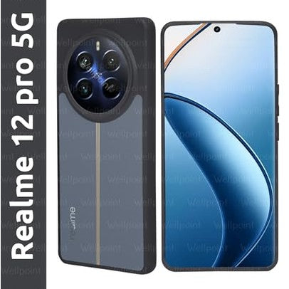 Wellpoint - Trendy Designer Back Case Cover With Stand for Realme 12 Pro Black