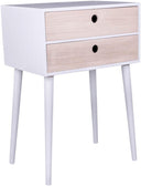 House Nordic Rimini White Bedside Table - 2 Drawers