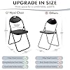 Nyxi Folding Padded Chairs - Set of 4 Black Faux Leather