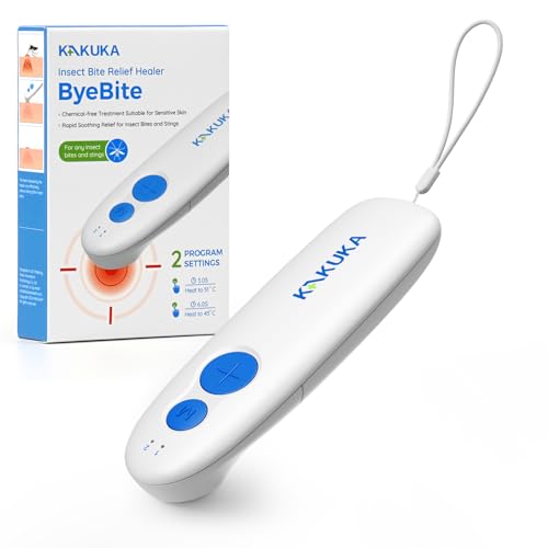 Natural insect sting and bite relief product designed to alleviate itching and swelling caused by bug bites using gentle heat therapy, suitable for mosquito bites and chemical-free treatment.