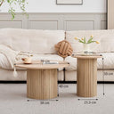 GrandCA HOME Vintage Round Stackable Coffee Table Set
