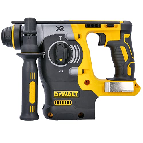 DEWALT DCH273N-XJ 18V XR Li-Ion SDS Plus Rotary Hammer Drill in yellow and black with a powerful 18 watt motor and 18 volt battery designed for heavy-duty drilling tasks