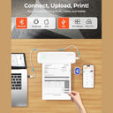 MUNBYN - Portable Wireless Thermal Printer, Bluetooth, Supports A4 & 8.5x11, Inkless