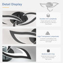 Dorlink - 36W LED Ceiling Light, 3240LM, Modern Design, 3 Lights, 6500K Cool White