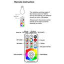 Jayool - 10W E27 RGBW LED Bulb, 120 Colours, Remote Control, Dimmable