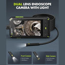 Anykit - Dual Lens 1080P Borescope with Light, IP67 Waterproof, 4.0" Screen