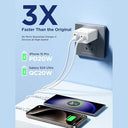 Aioneus - 40W Fast Charging USB C Block, 4-Port PD+QC for iPhone & Tablets