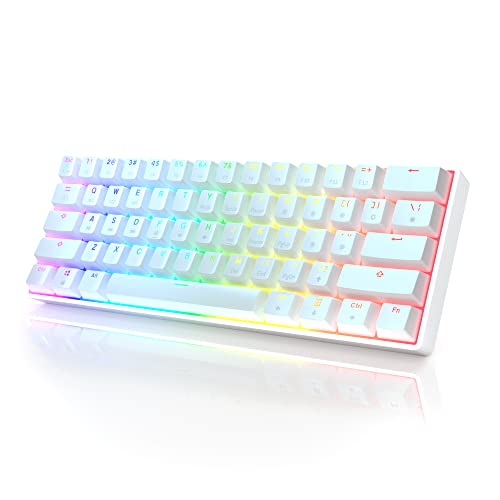 GK61 - 60% Mechanical Gaming Keyboard | 61 RGB Backlit Keys | Hotswap Brown Switches