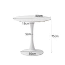JZGORC Modern Round Dining Table for 2-4 People, White